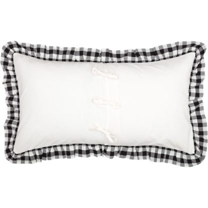Annie Buffalo Black Check Ruffled King Sham 21x37