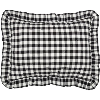 Annie Buffalo Black Check Ruffled Standard Sham 21x27