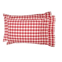 Annie Buffalo Red Check Standard Pillow Case Set of 2 21x30