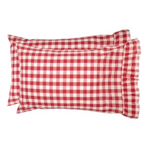 Annie Buffalo Red Check Standard Pillow Case Set of 2 21x30