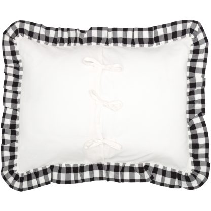 Annie Buffalo Black Check Ruffled Standard Sham 21x27