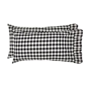 Annie Buffalo Black Check King Pillow Case Set of 2 21x40