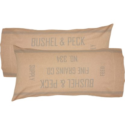 Grace Feed Sack King Pillow Case Set of 2 21x40
