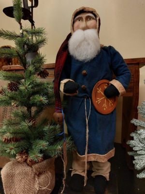 Santa with redware plate