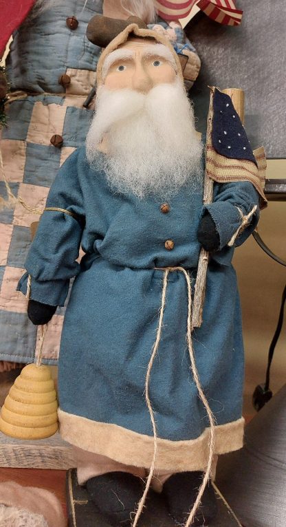 Blue coat with flag and bee skep