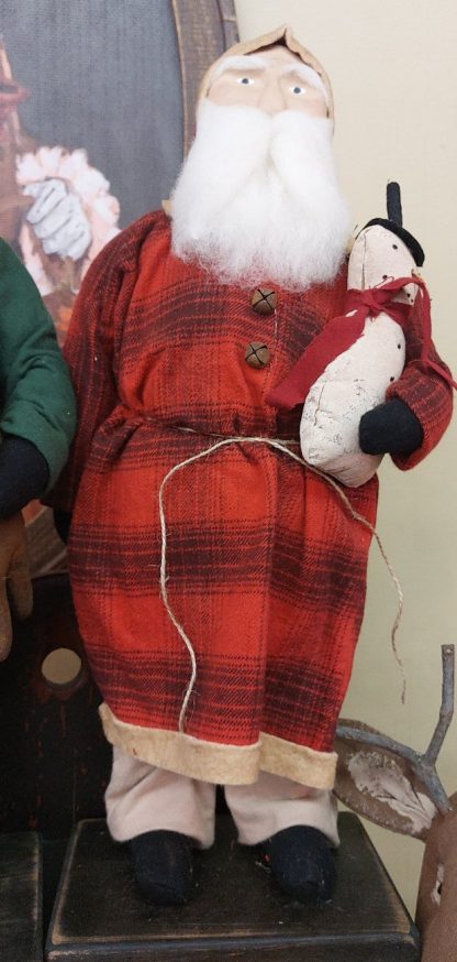 Red plaid with snowman