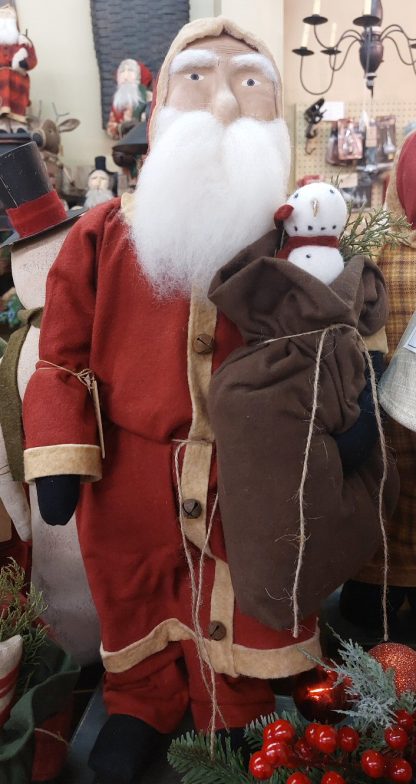 Red plaid with snowman